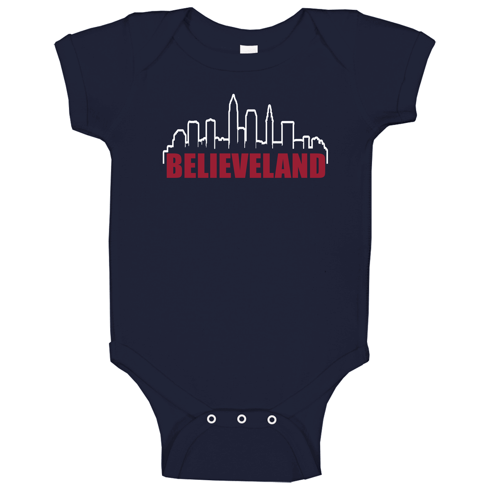 Believeland Cleveland Basketball Fan Baby One Piece