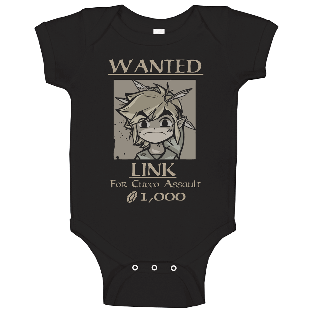 Wanted T-shirt Zelda Tee Funny Link Cucco Assault Baby One Piece