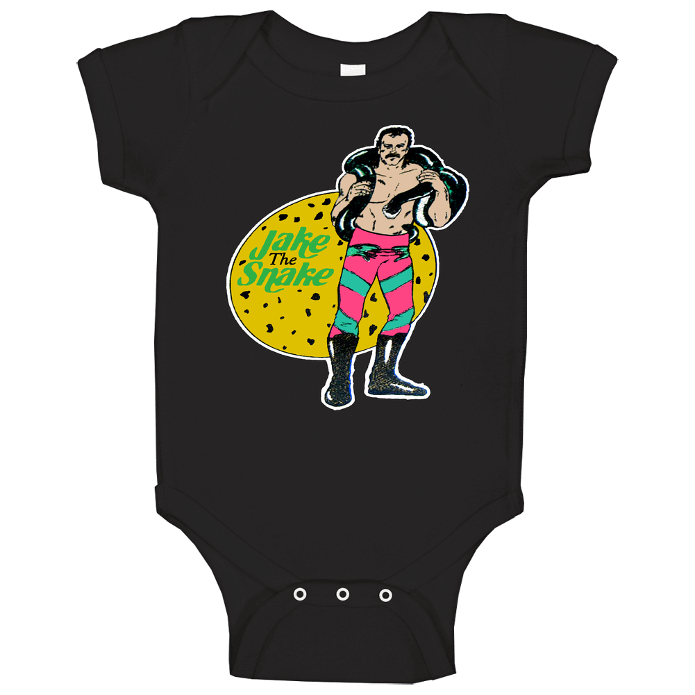 Jake The Snake Roberts 80s Retro Wrestling Baby One Piece Jake The Snake Roberts 80s Retro Wrestling Baby One Piece