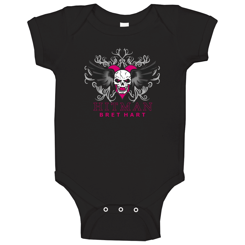 Brett Hitman Hart Logo Baby One Piece Brett Hitman Hart Logo Baby One Piece