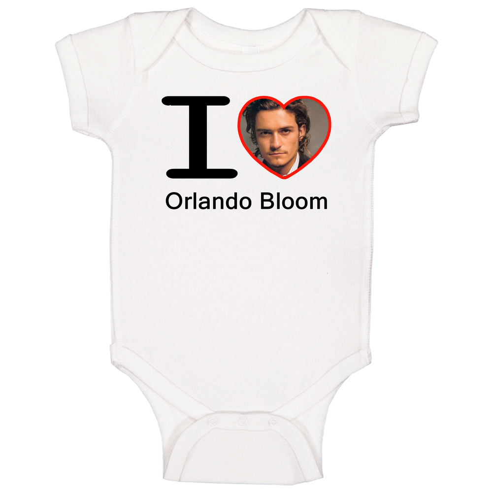 I Heart Love Orlando Bloom Baby One Piece
