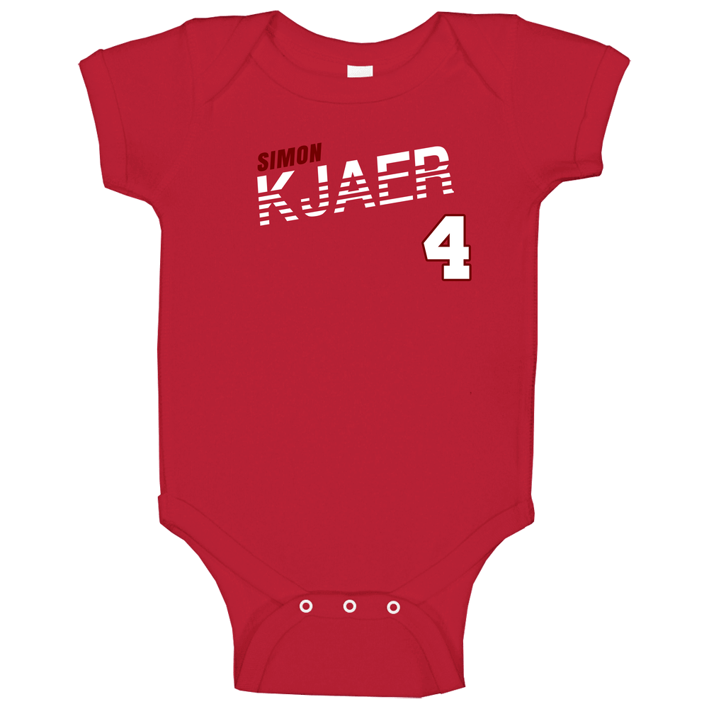 Simon Kjaer 4 Denmark Soccer Team Player Baby One Piece
