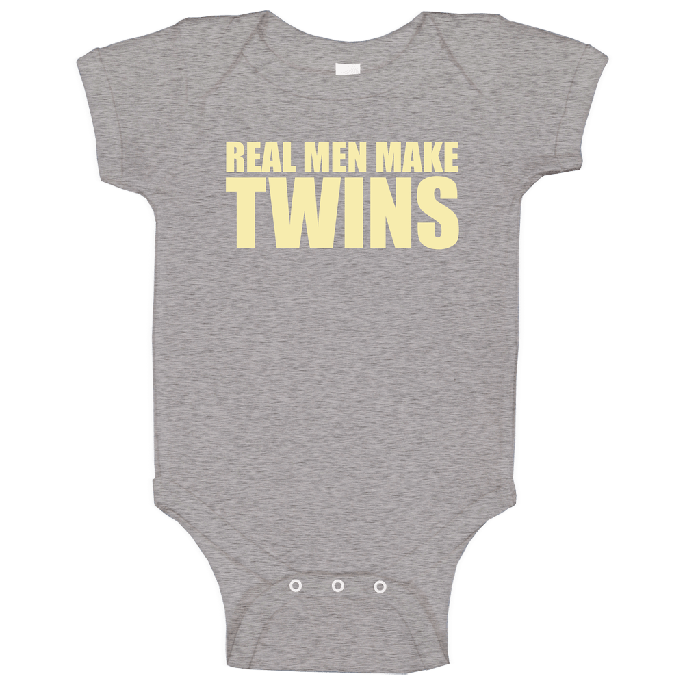 Real Men Make Twins Baby One Piece Real Men Make Twins Baby One Piece