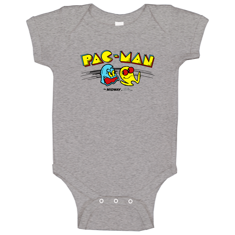 Pac-Man, T-Shirt, Classic, Arcade, Video Game, Retro, 80's, Eighties, 1980'S Baby One Piece Pac-Man, T-Shirt, Classic, Arcade, Video Game, Retro, 80's, Eighties, 1980'S Baby One Piece