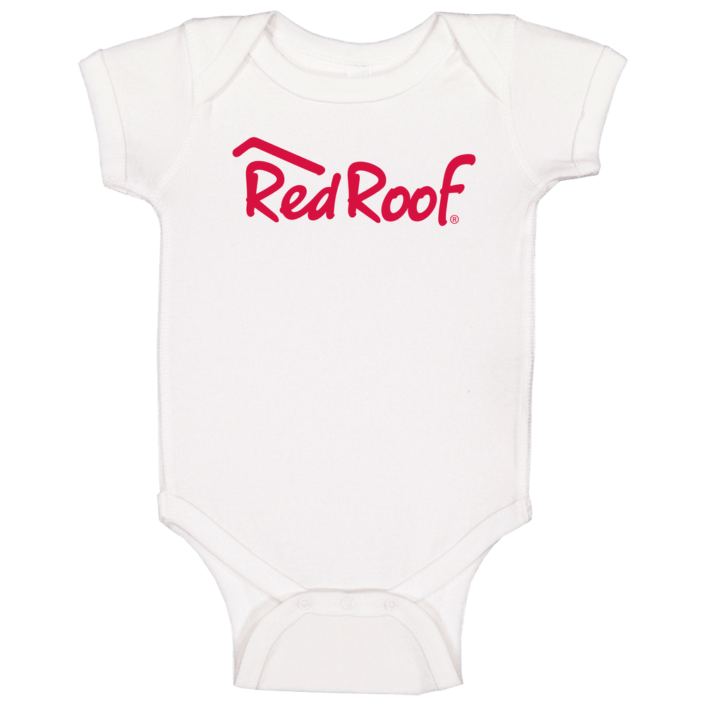 Red Roof Accommodation Hotel Logo Cool Gift Baby One Piece