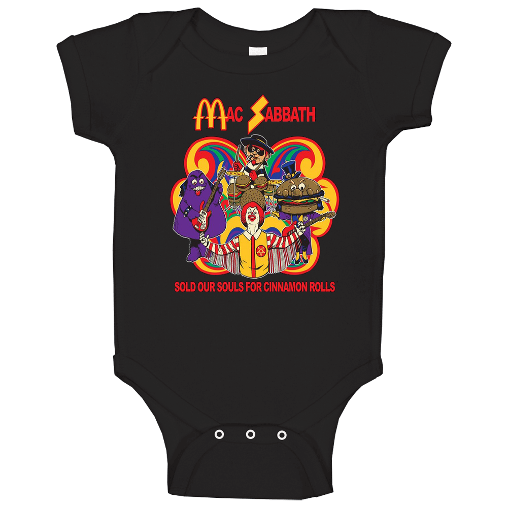 Food Team Mac Sabbath Funny Cool romper jumpsuit Baby One Piece Food Team Mac Sabbath Funny Cool romper jumpsuit Baby One Piece