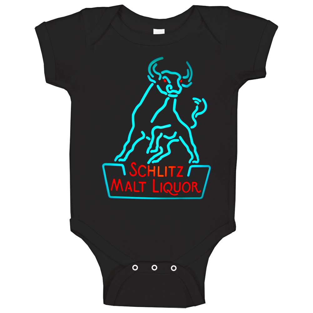 Bull Beer Schlitz Malt Liquor Beer romper jumpsuit Baby One Piece