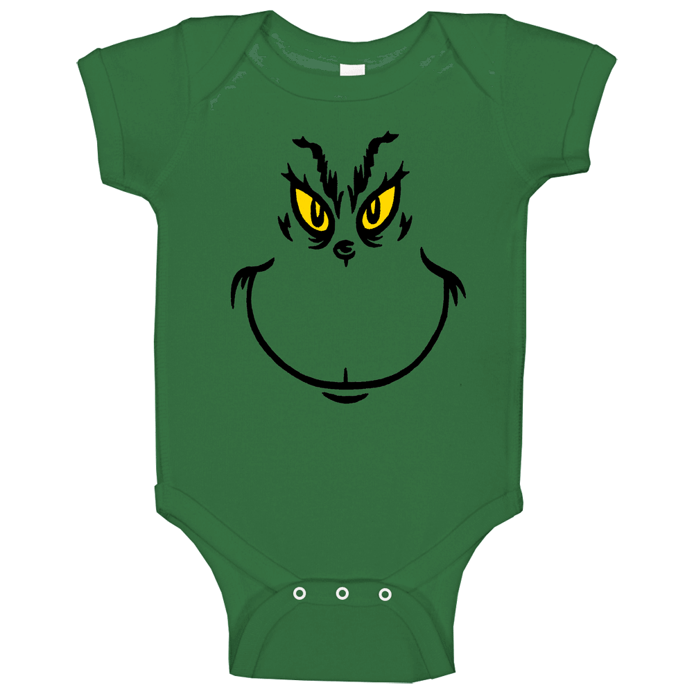 Grinch Face Christmas Movie romper jumpsuit Baby One Piece