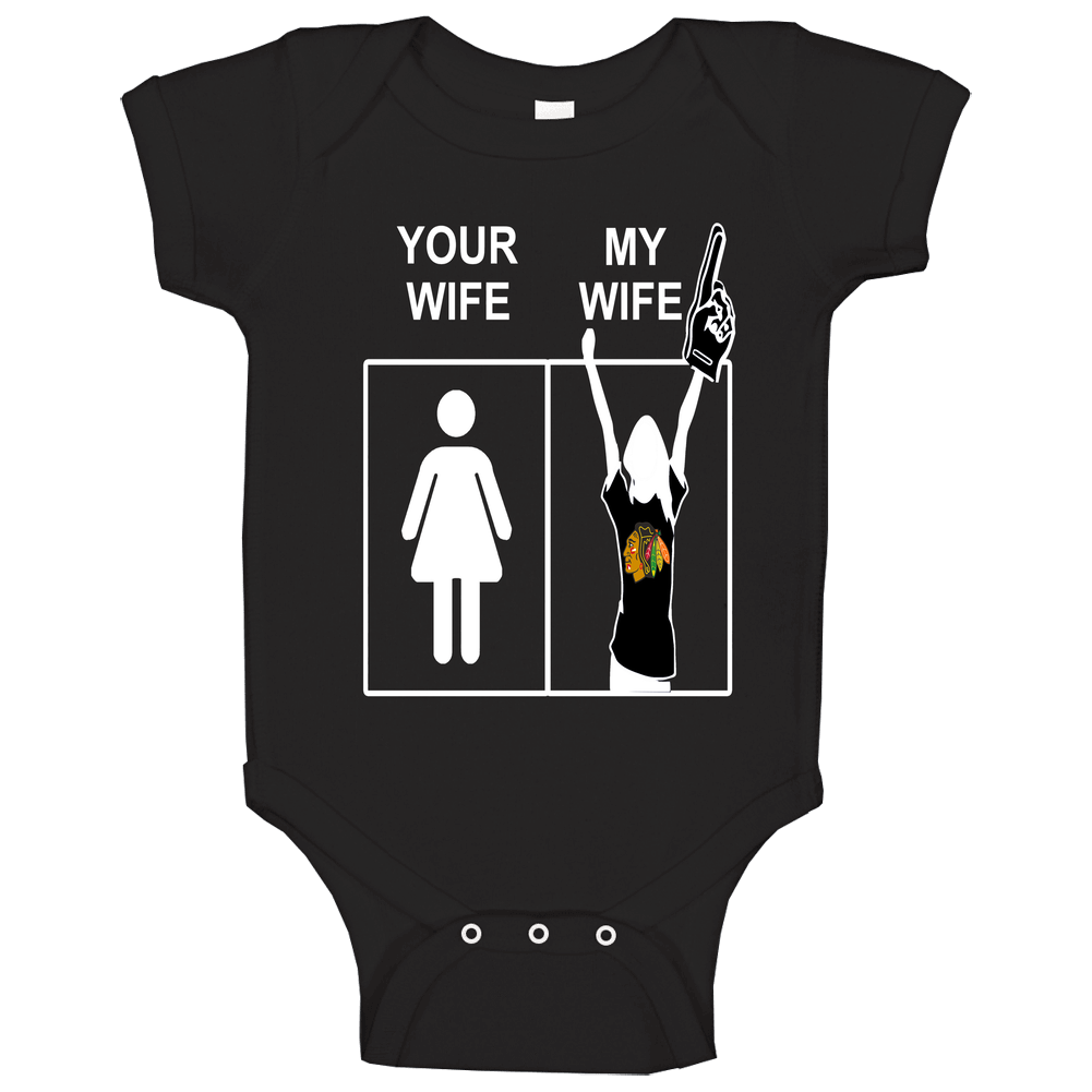 Chicago Black Hawks T Shirt Sports Hockey Tee Your Wife My Wife Funny Sporting NHL Apparel romper jumpsuit Baby One Piece Chicago Black Hawks T Shirt Sports Hockey Tee Your Wife My Wife Funny Sporting NHL Apparel romper jumpsuit Baby One Piece