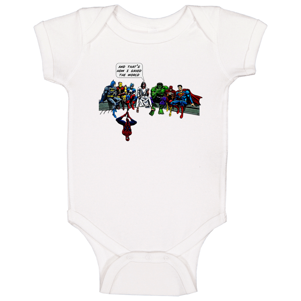 And That's How I Saved The World Jesus romper jumpsuit Baby One Piece And That's How I Saved The World Jesus romper jumpsuit Baby One Piece