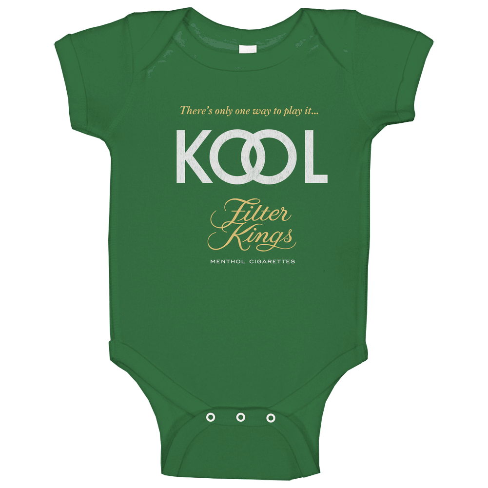 Kool, Cigarettes, T-shirt, Menthol, Tobacco, Lights, Filter Kings, Smoking romper jumpsuit Baby One Piece Kool, Cigarettes, T-shirt, Menthol, Tobacco, Lights, Filter Kings, Smoking romper jumpsuit Baby One Piece