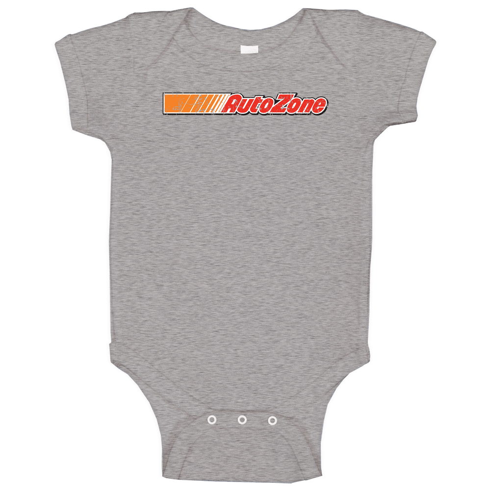 Autozone Automobile Car Parts Cool Distressed Style Brand Logo Emblem romper jumpsuit Baby One Piece