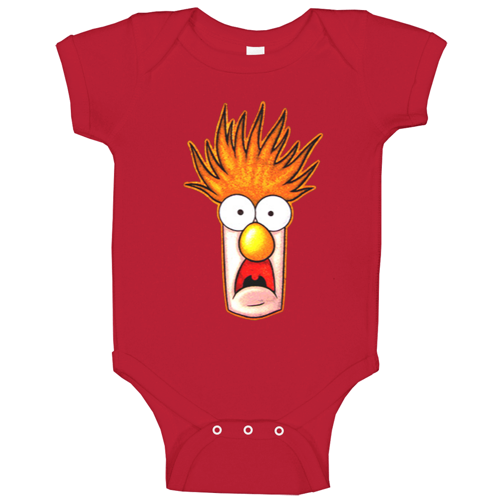New Beaker Muppets Meep Red romper jumpsuit Baby One Piece New Beaker Muppets Meep Red romper jumpsuit Baby One Piece