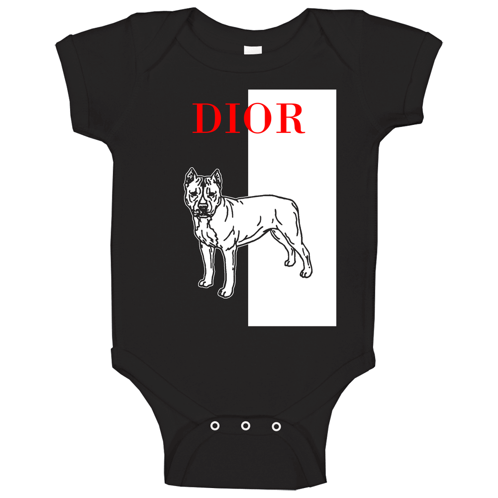 Dior Pitbull Scarface Black Best Friend Dog Lover romper Baby One Piece Dior Pitbull Scarface Black Best Friend Dog Lover romper Baby One Piece