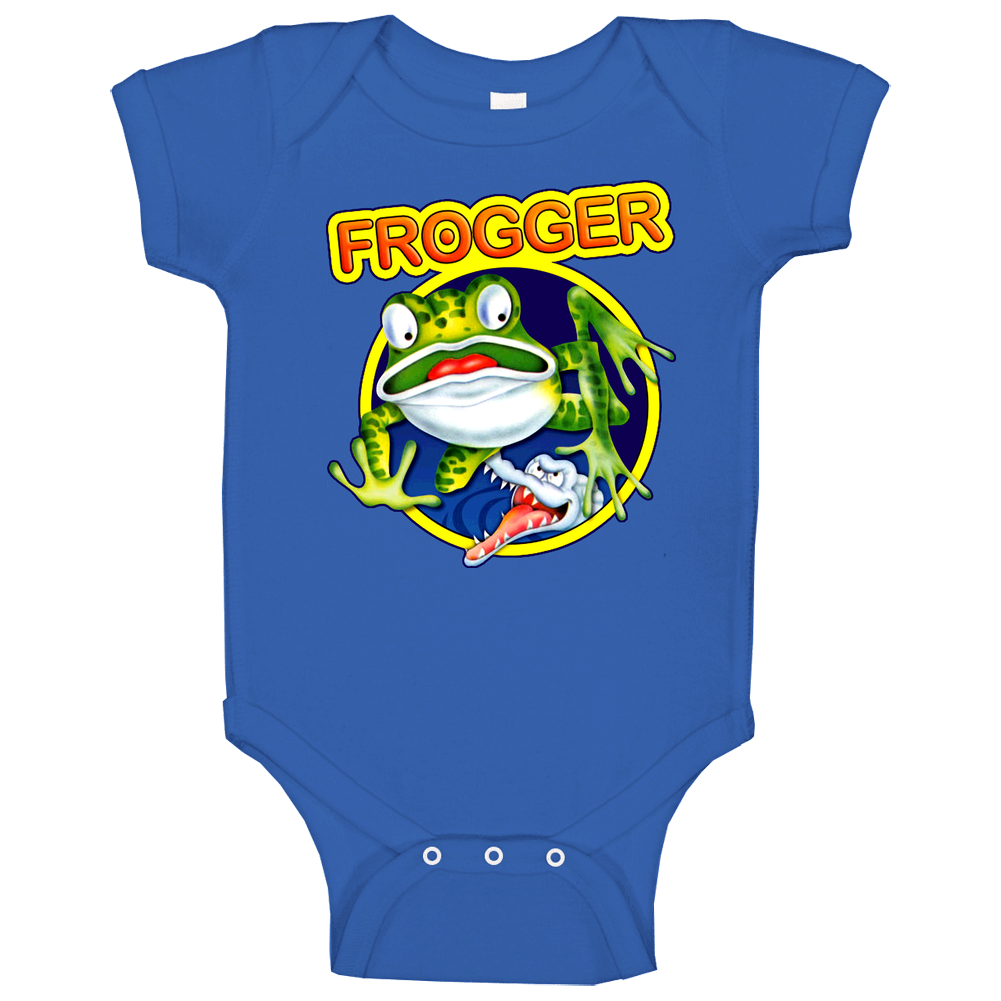Frogger Retro 80s Video Game romper Baby One Piece Frogger Retro 80s Video Game romper Baby One Piece
