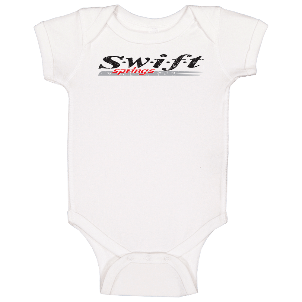 Swift Springs Auto Automobile Car Truck Motorcycle Parts Cool Distressed Style Brand Logo Emblem romper Baby One Piece