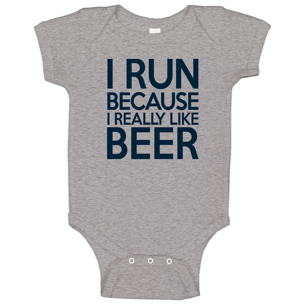 25888298 I Run Because I Really Like Beer romper Baby One Piece 25888298 I Run Because I Really Like Beer romper Baby One Piece