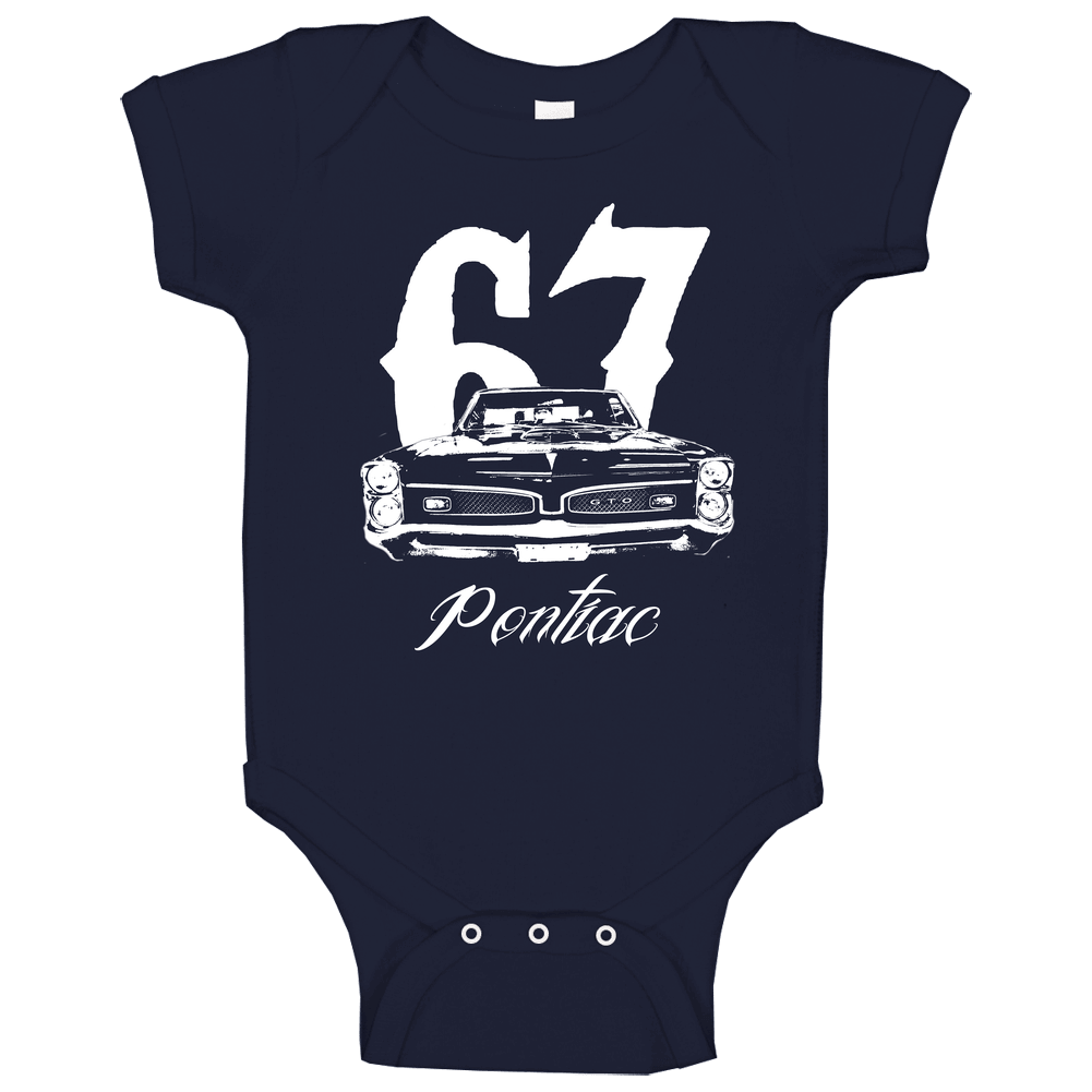 1967 Gto Grill Year Model Navy Color romper Baby One Piece