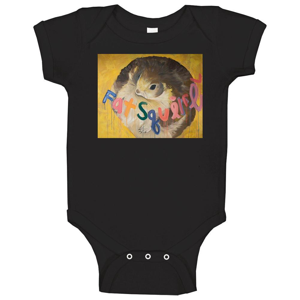 Fat Squirrel Funny James Franco Why Him Movie Painting romper Baby One Piece
