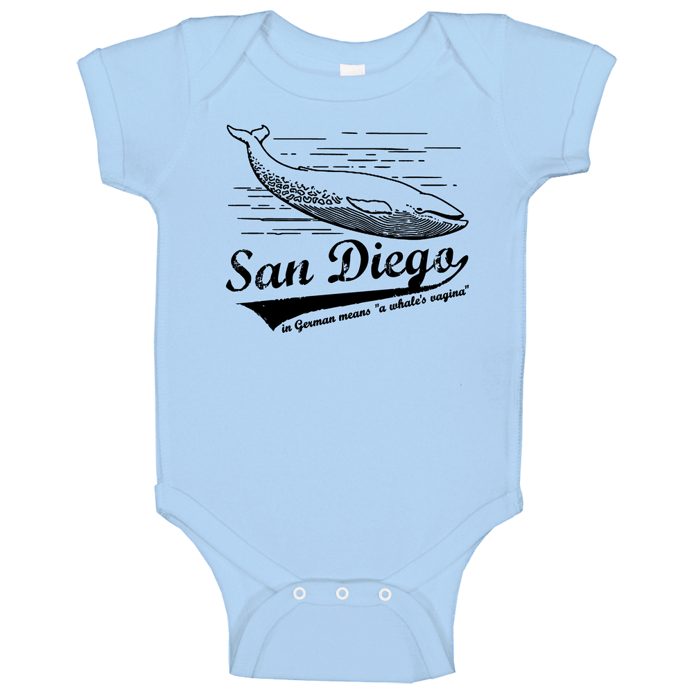 Anchorman San Diego Whale romper Baby One Piece