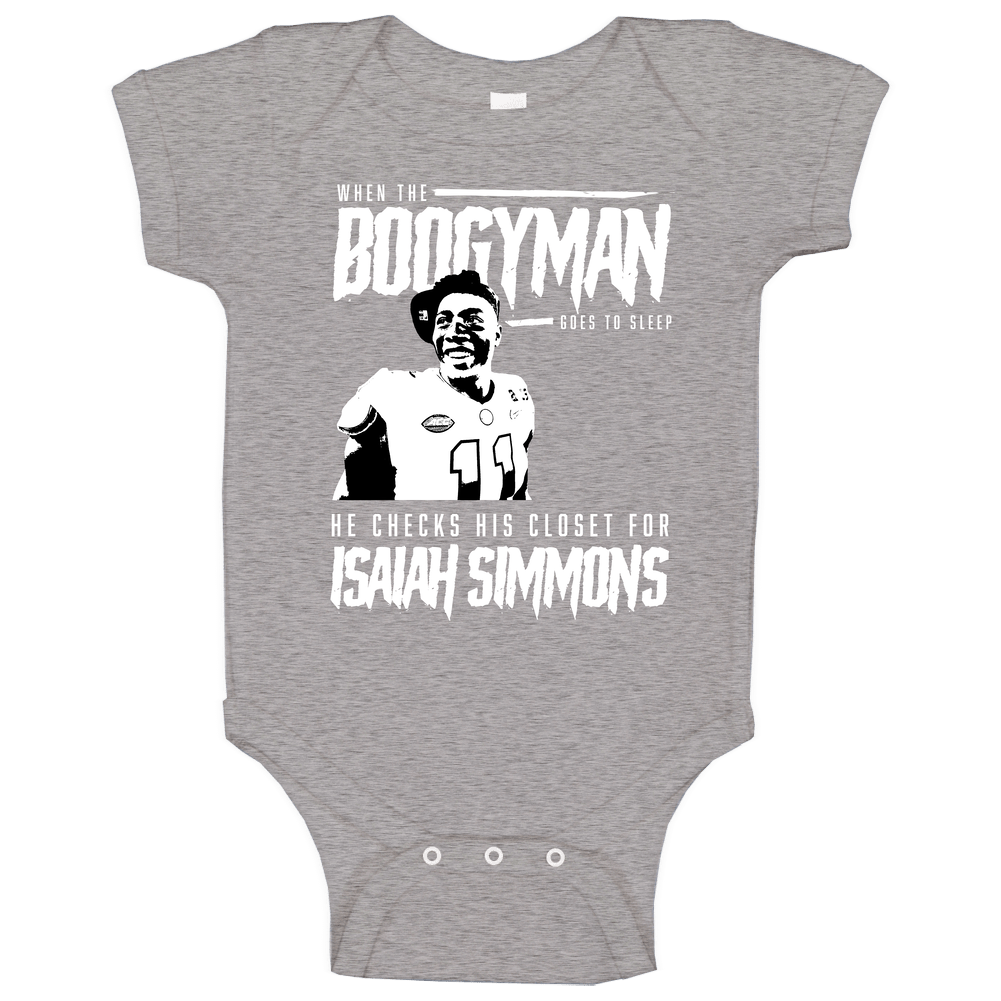 Boogyman Sleeps He Checks For Isaiah Simmons Clemson Football romper Baby One Piece Boogyman Sleeps He Checks For Isaiah Simmons Clemson Football romper Baby One Piece