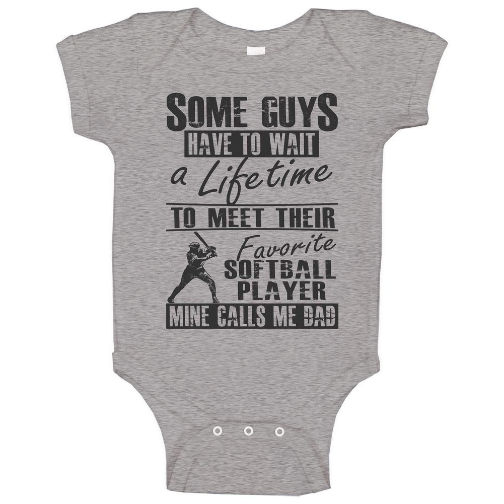 My Favorite Softball Player Calls Me Dad romper Baby One Piece My Favorite Softball Player Calls Me Dad romper Baby One Piece
