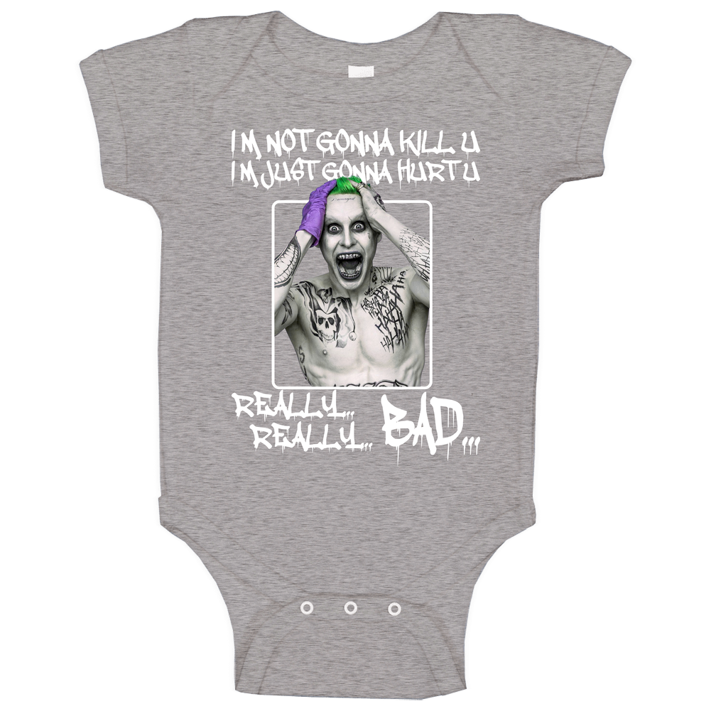 Jared Leto Joker I Am Not Gonna  Charcoal romper Baby One Piece