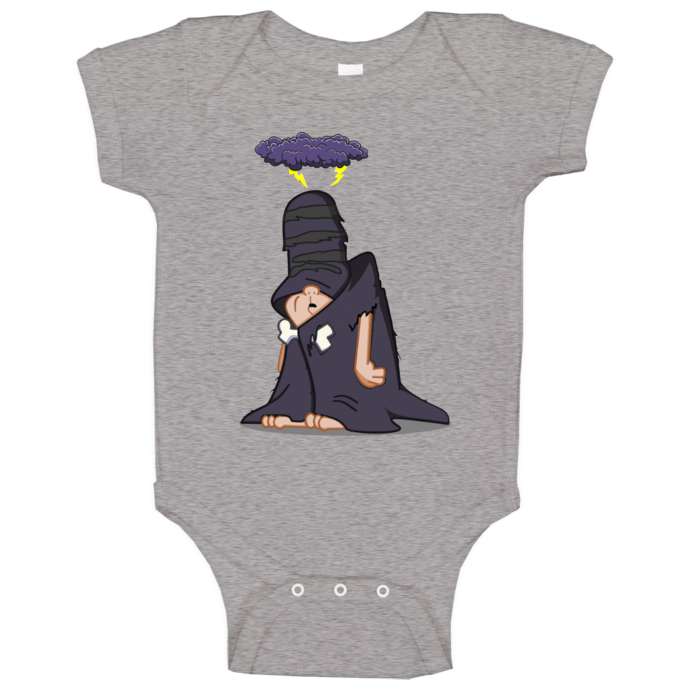 Schleprock Flintstones Bad Fate Grey romper Baby One Piece Schleprock Flintstones Bad Fate Grey romper Baby One Piece