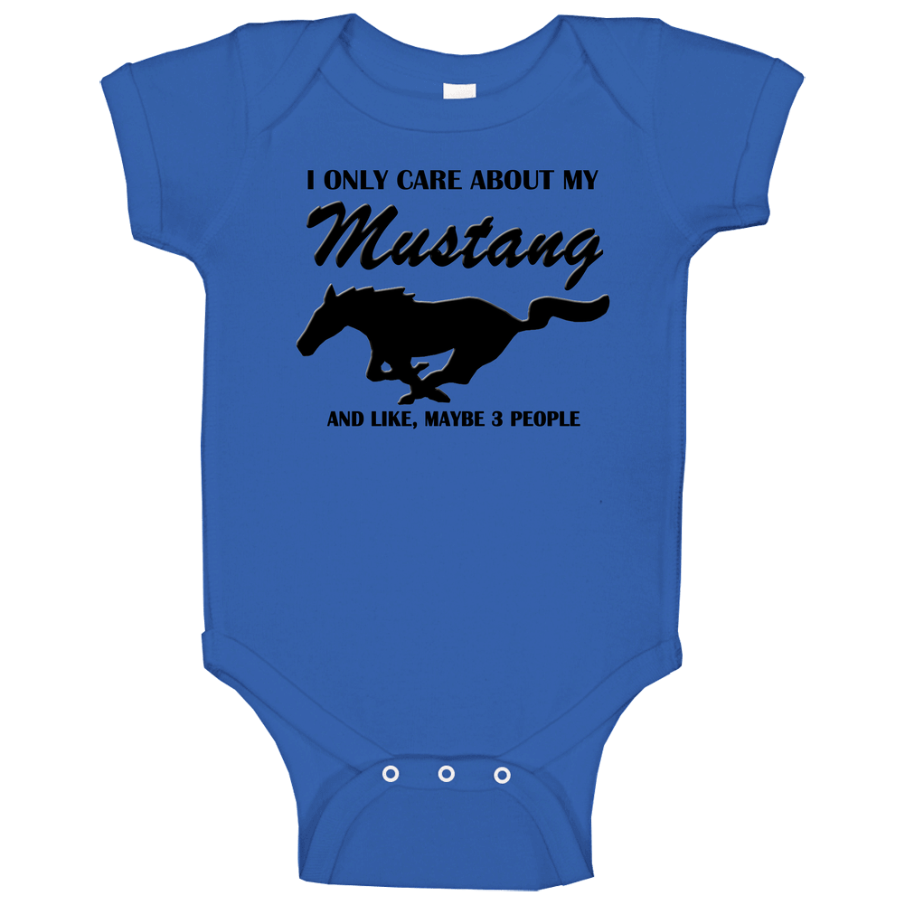 I Only Care About My Mustang romper Baby One Piece