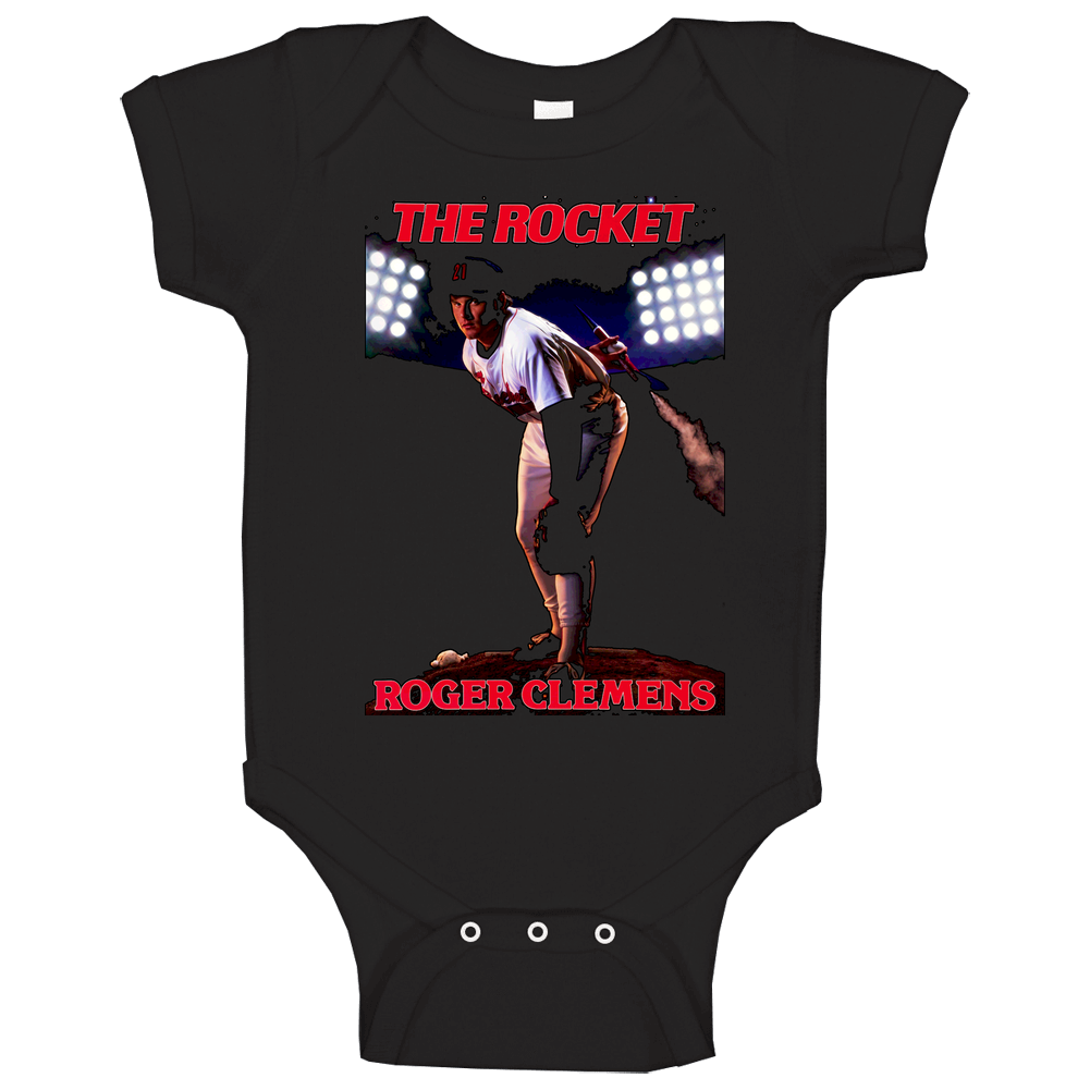 Retro Boston Baseball Roger Clemens The Rocket romper Baby One Piece Retro Boston Baseball Roger Clemens The Rocket romper Baby One Piece