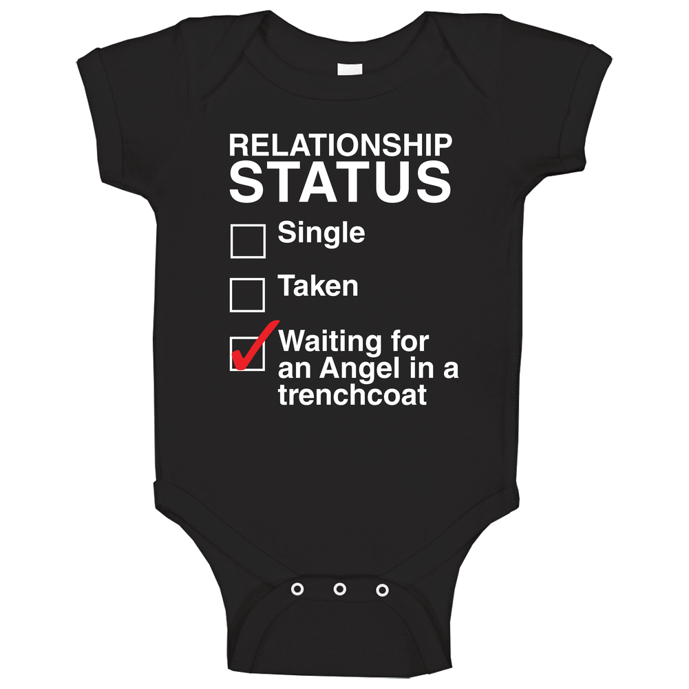 Waiting For An Angel In A Trenchcoat romper Baby One Piece