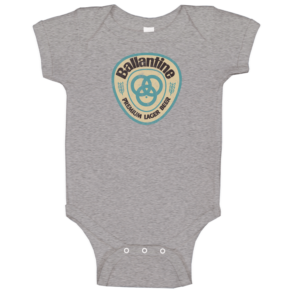 P. Ballantine And Sons Brewing Company Logo Defunct Brewery Company Beer Fan Gift Idea Worn Look romper Baby One Piece
