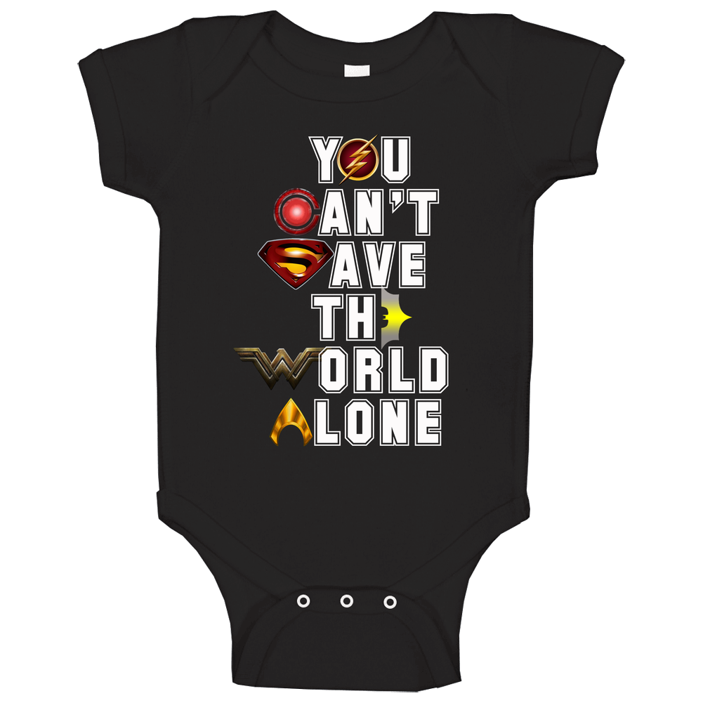 Justice League 2017 You Can't Save The World Alone romper Baby One Piece Justice League 2017 You Can't Save The World Alone romper Baby One Piece