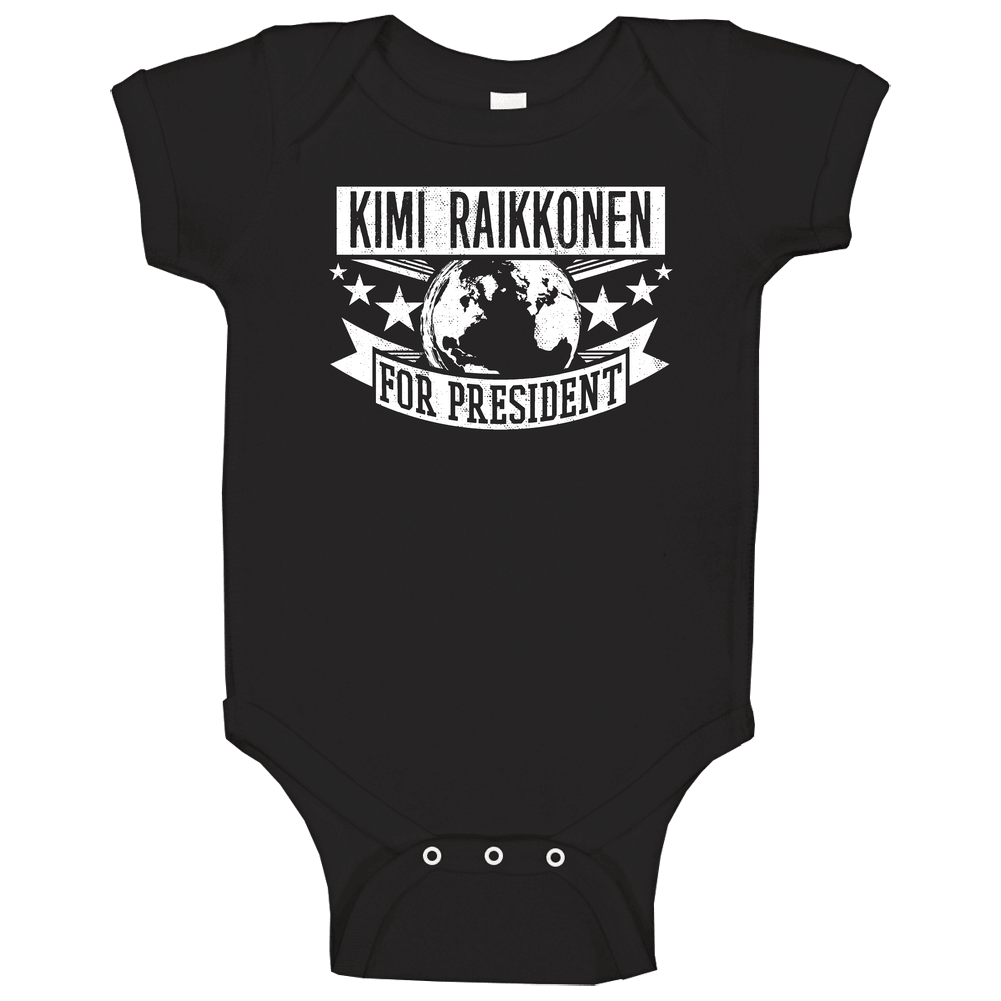 Kimi Raikkonen For President Formula One Hall Of Fame romper Baby One Piece Kimi Raikkonen For President Formula One Hall Of Fame romper Baby One Piece