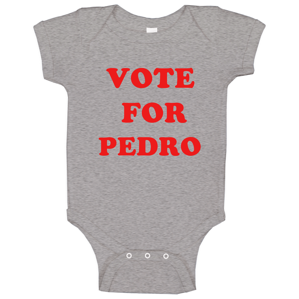 Vote For Pedro Napolean Dynamite Retro Tee romper Baby One Piece Vote For Pedro Napolean Dynamite Retro Tee romper Baby One Piece
