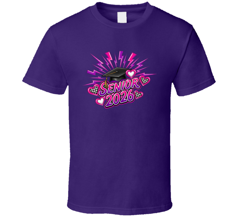 Senior 2026 Purple & Pink T Shirt