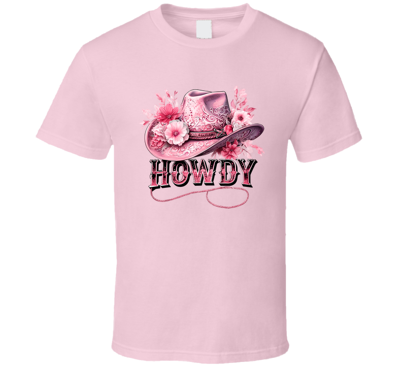 Howdy Pink Floral T Shirt