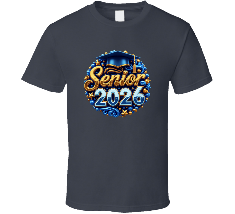 Senior 2026 Blue & Gold T Shirt