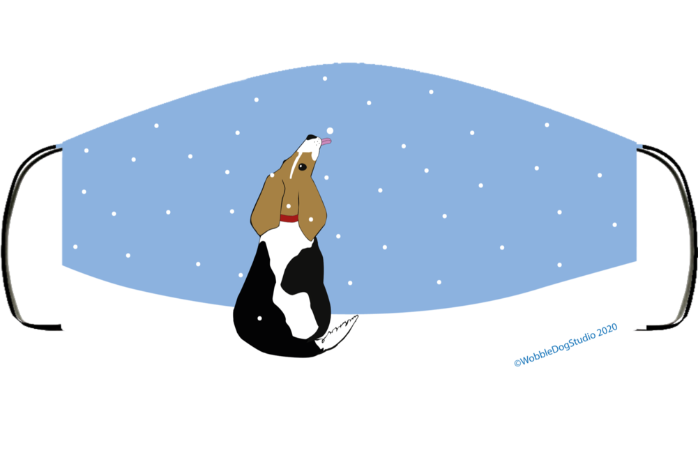 Snow Beagle Face Mask Cover Snow Beagle Face Mask Cover