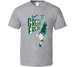Greek Freak Giannis Antetokounmpo Milwaukee Basketball T Shirt 33420391