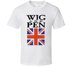 Wig & Pen Pizza Pub Restaurant Foodie Tour Brand Logo Fan T Shirt 33717603