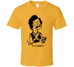 Narcos Escobart Simpsons Funny Netflix Original Fan T Shirt 34409552