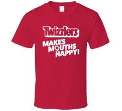 Twizzlers T Shirt Makes Mouths Happy 80s Licorice T Shirt 36283077