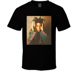 Basquiat Vintage Artist Portrait Fan T Shirt 36396660