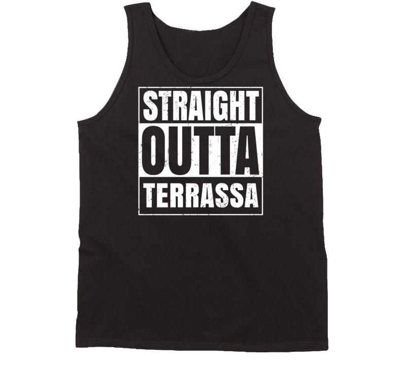 Straight Outta Terrassa Spain Parody Grunge City Tanktop Straight Outta Terrassa Spain Parody Grunge City Tanktop