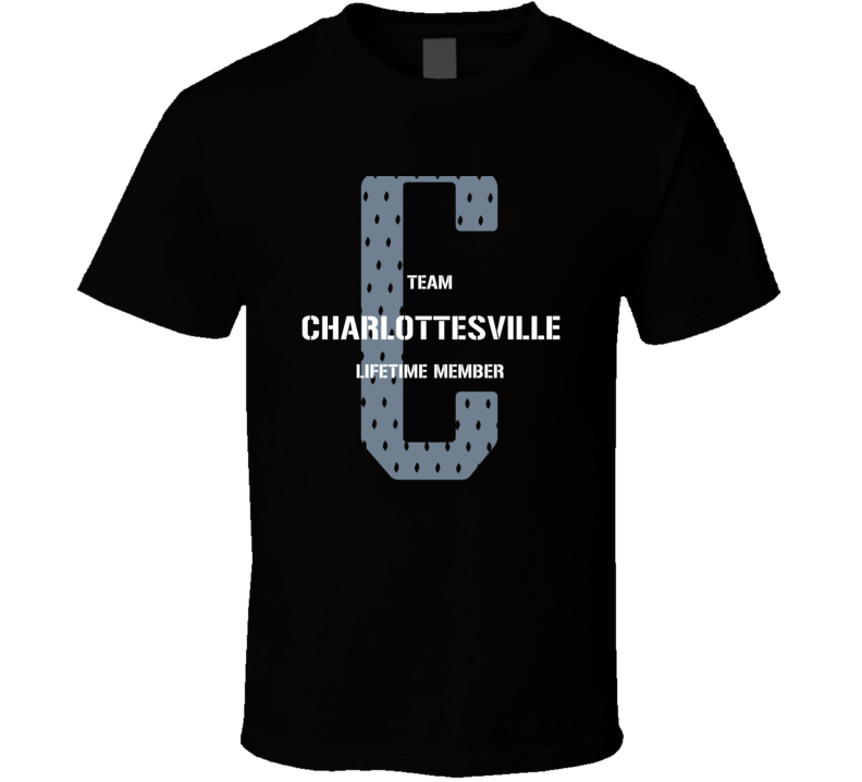Charlottesville Team Lifetime Member Favorite City T Shirt