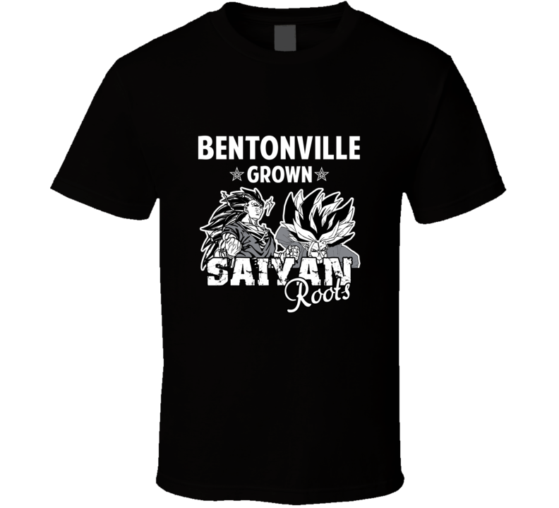 Bentonville Grown Saiyan Roots Anime Favorite City T Shirt