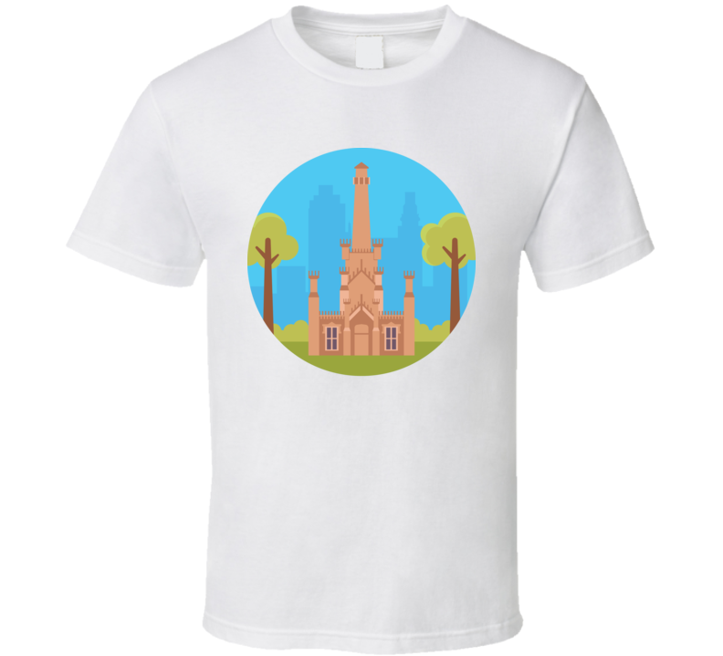 Chicago Illinois Colour Art World Class Cities Landmarks T Shirt