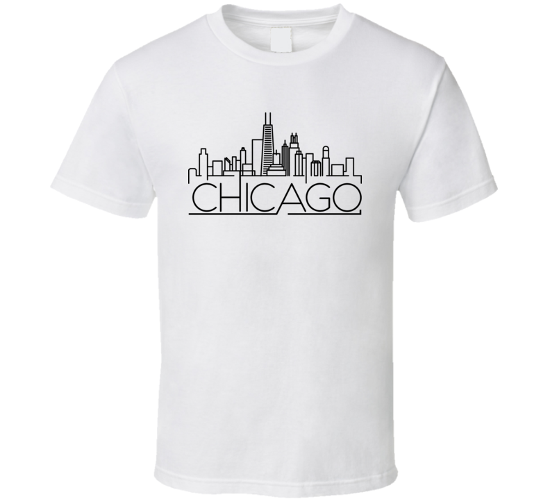 Chicago Line Art World Class Cities Skylines T Shirt Chicago Line Art World Class Cities Skylines T Shirt