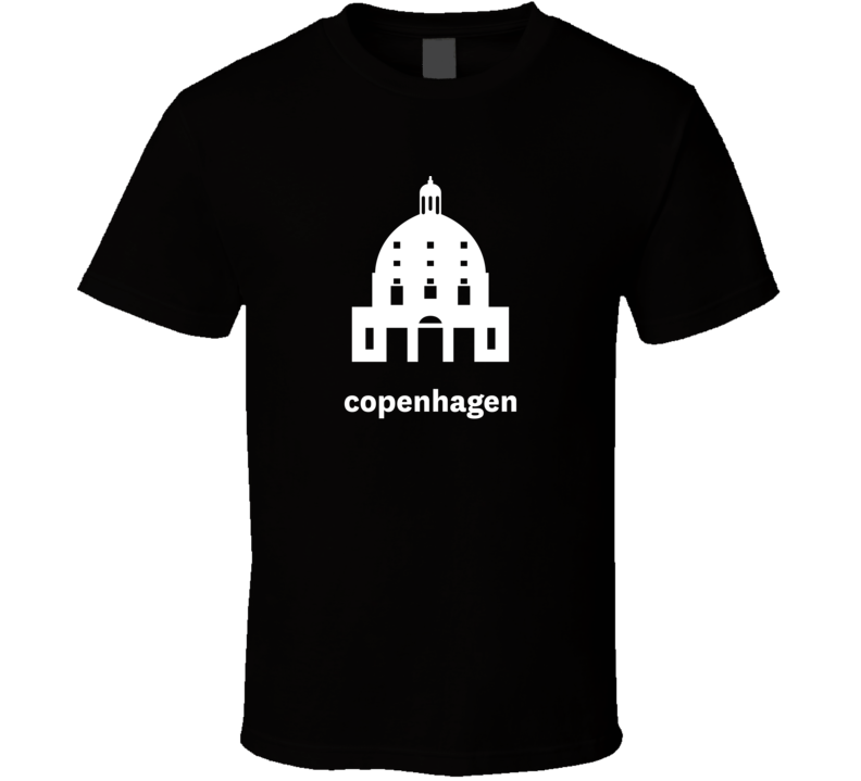 Copenhagen Denmark World Class Cities Landmarks Dark T Shirt